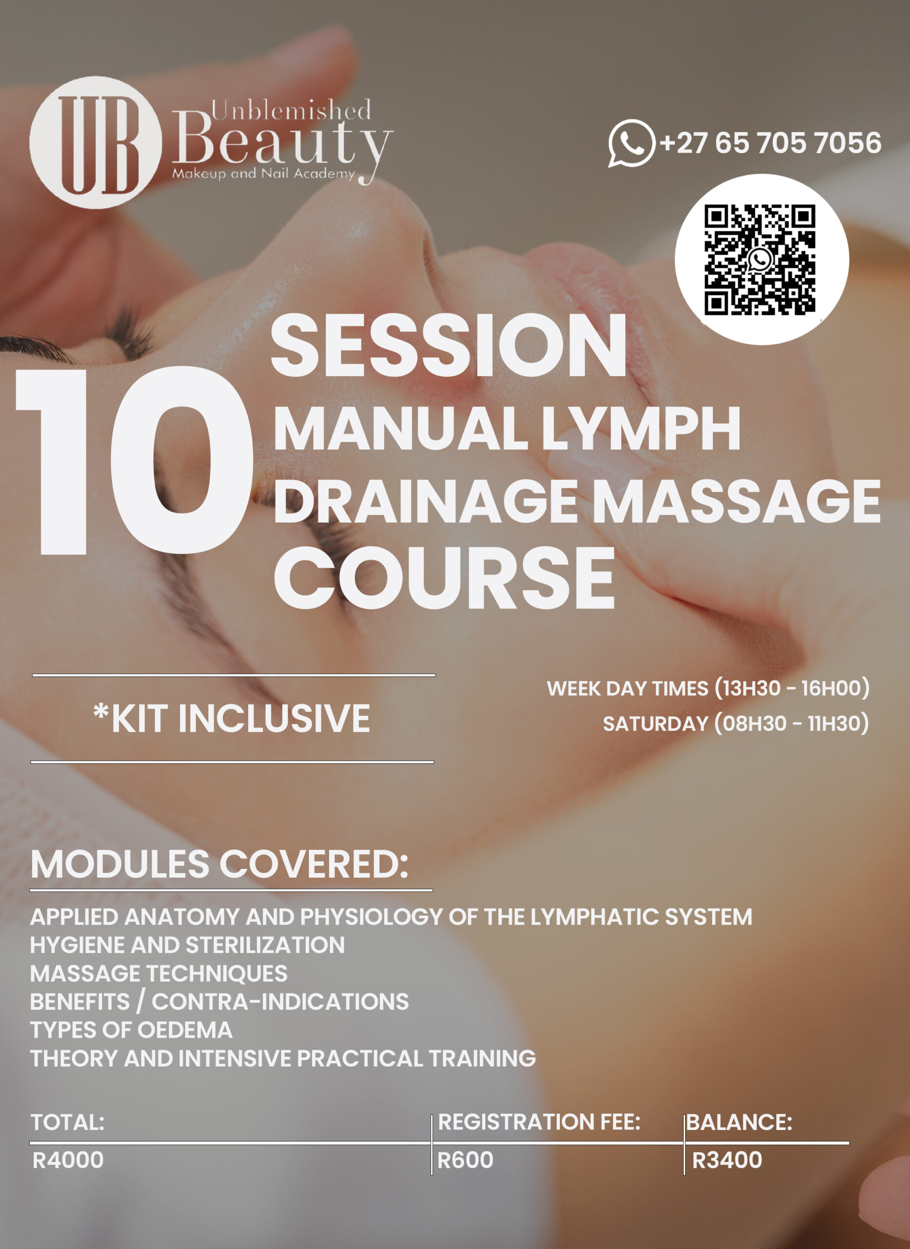 Unblemished Beauty Course Posters- Manual Lymph Drainage Massage 2